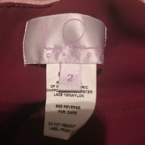 Hayley Paige bridesmaid dress in marroon - Picture 2 of 3